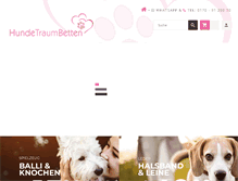 Tablet Screenshot of hundetraumbetten.com